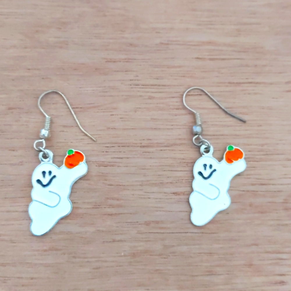 Ghost Charm Earrings Halloween Spooky